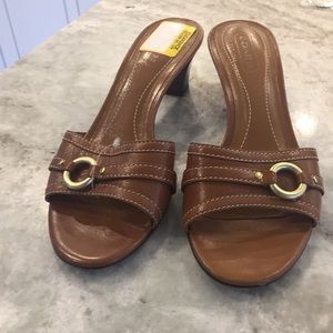 Coach slippers new size 7 brown